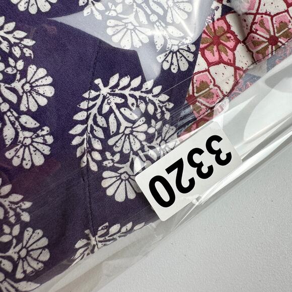 J Jill Purejill Top Womens XS Purple Floral Patchwork Organic Cotton Boho Resort - Picture 12 of 12